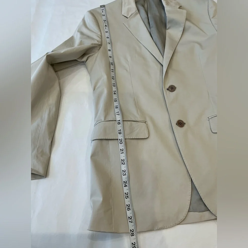 Theory Men's Two-Button Sports Jacket Cotton Top Stitching Light Weight Size 36